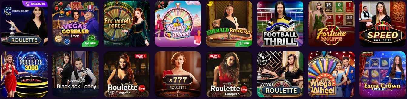 Live casino Cosmolot